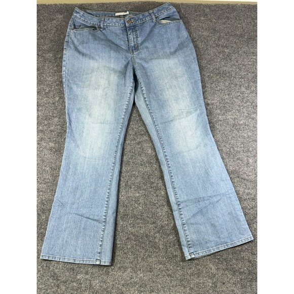 Fashion Bug Womens Size 18W light Blue acid wash Denim Jeans Pre-owned - Picture 10 of 16